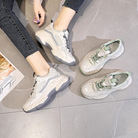 Autumn New Thick Bottom Increased Breathable Shoes Women Sports Casual Shoes